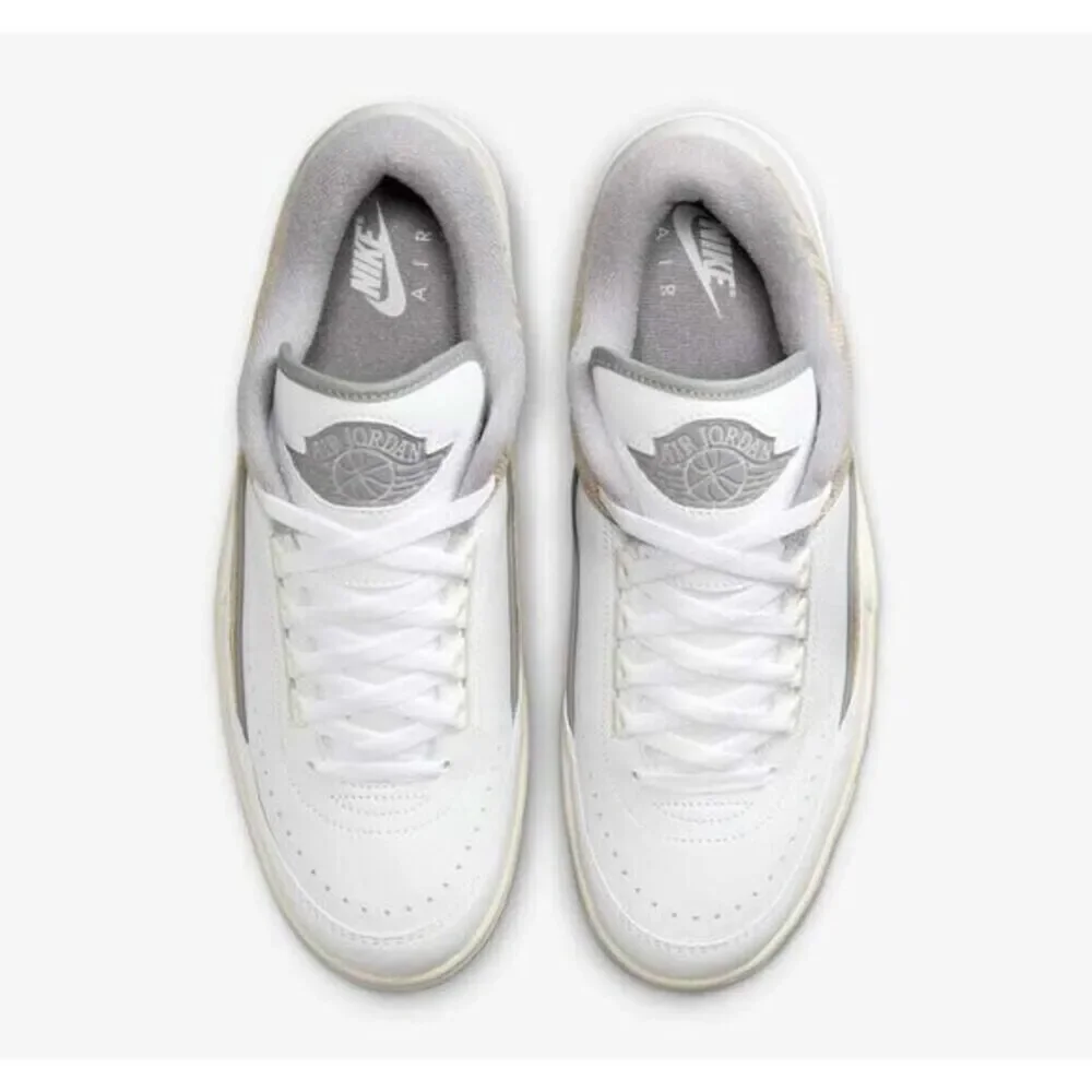 Nike Air Jordan 2 Python Low White/Cement Grey-Sanddrift DV9956-100 Men's SZ 7.5